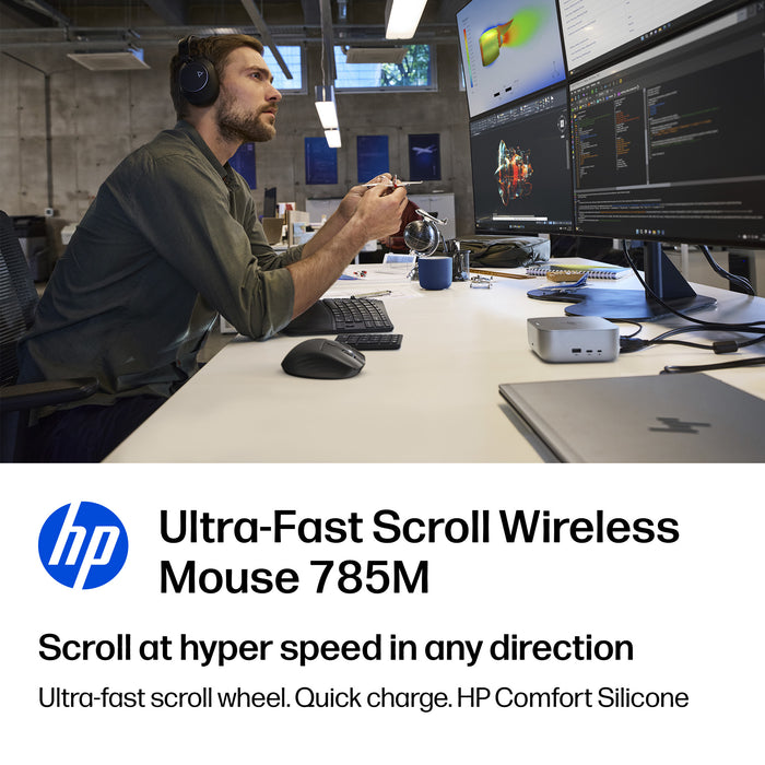 HP Ultra-Fast-Scroll Wireless Mouse 785M, Black