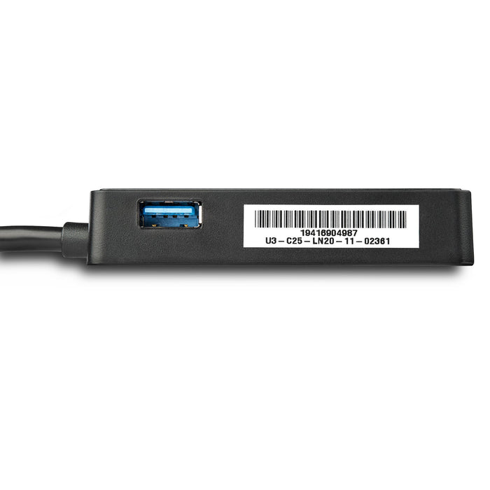 StarTech.com USB 3.0 Ethernet Adapter, USB 3.0 Network Adapter NIC with USB Port, USB to RJ45, USB Passthrough, Wired, USB, Ethernet, 5000 Mbit/s, Black