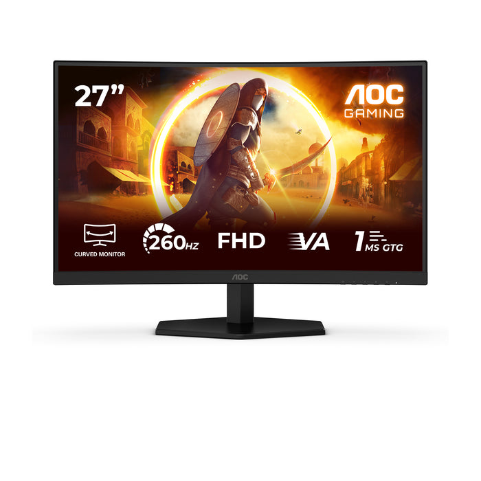 AOC C27G42ZEP, 68.6 cm (27"), 1920 x 1080 pixels, Full HD, LCD, 1 ms, Black, Red