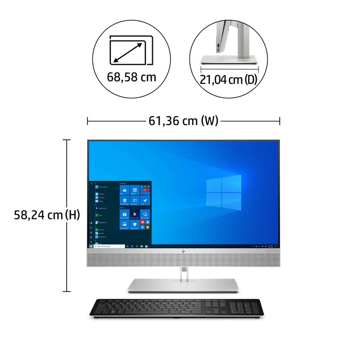 HP EliteOne 800 G6, 68.6 cm (27"), Quad HD, Intel® Core™ i7, 16 GB, 512 GB, Windows 11 Pro