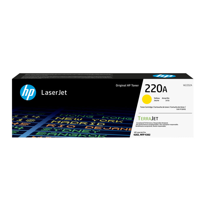 HP 220A Yellow Original LaserJet Toner Cartridge, 1800 pages, Yellow, 1 pc(s)