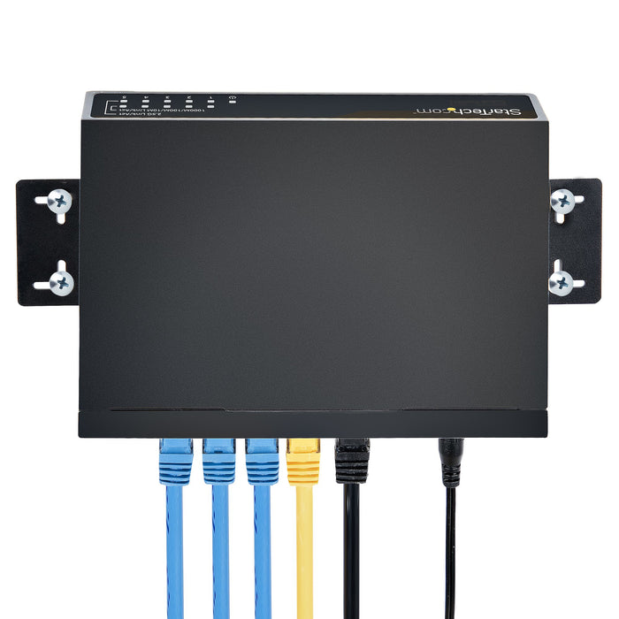 StarTech.com Unmanaged 2.5G Switch - 5 Port Gigabit Switch - 2.5GBASE-T Unmanaged Ethernet Switch - Ethernet Splitter - Din Rail or Wall Mount - Multi-Gigabit - Auto-MDIX - 9K Jumbo, Unmanaged, 2.5G Ethernet (100/1000/2500), Full duplex, Wall mountable