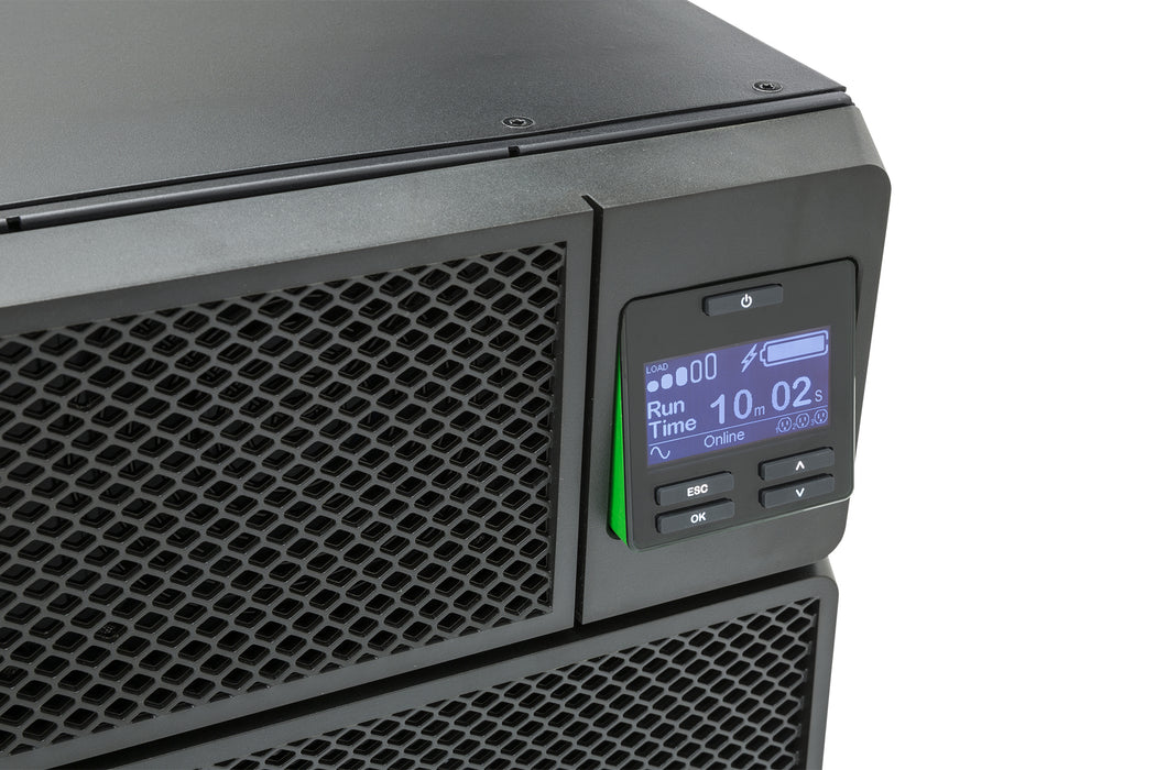 APC Smart-UPS On-Line SRT6KRMXLI - 6kW/VA, 6x C13 + 4x C19 + hardwire 1 phase output, rack mountable, Embedded NMC, Double-conversion (Online), 6 kVA, 6000 W, Sine, 100 V, 275 V