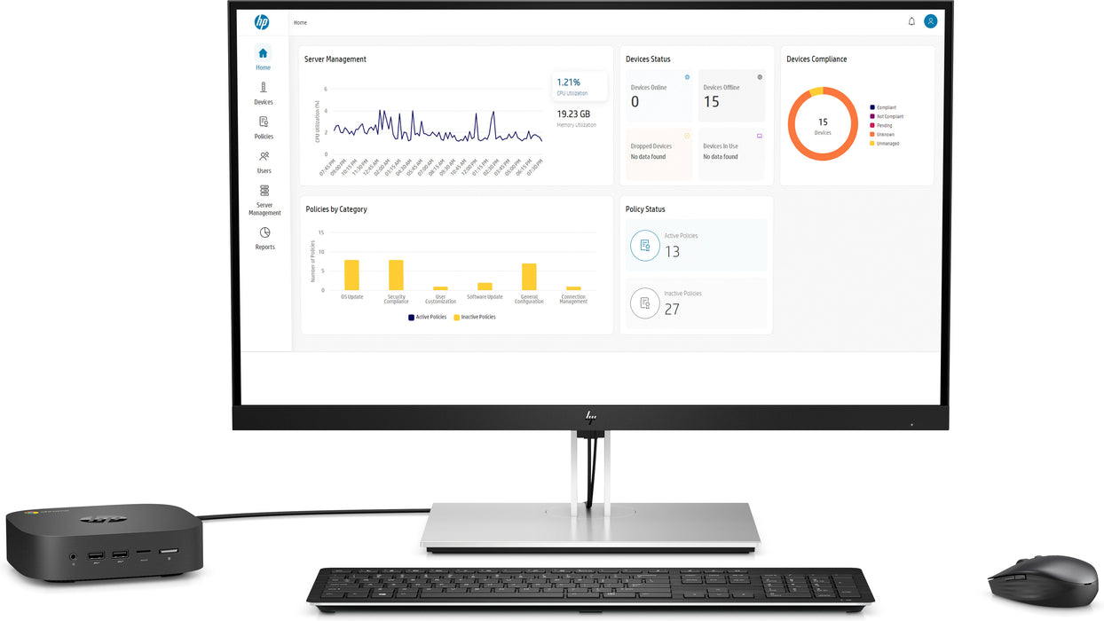 HP Chromebox G3, 1.7 GHz, Intel® Core™ i5, i5-10310U, 8 GB, 64 GB, ChromeOS