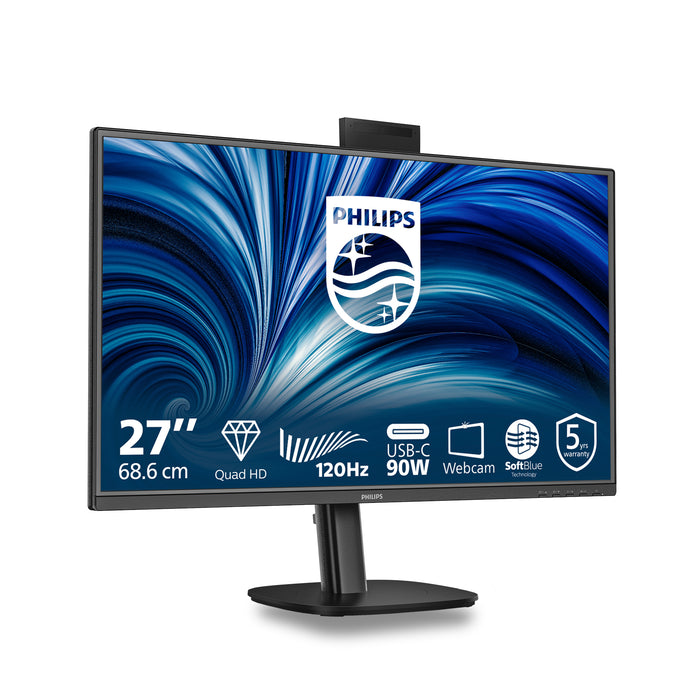 Philips 3000 series 27B2U3601H/00, 68.6 cm (27"), 2560 x 1440 pixels, Quad HD, LCD, 4 ms, Black