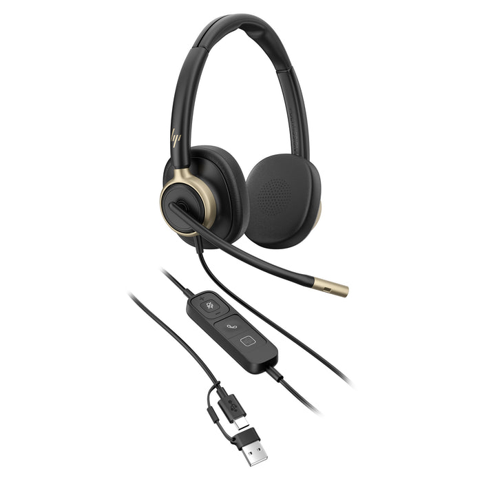 HP Poly Mission 815 Monaural USB Wired Headset, Wired, 122 g, Headset, Black