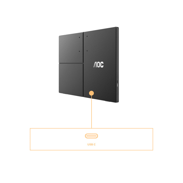 AOC 16T3EA, 39.6 cm (15.6"), 1920 x 1080 pixels, Full HD, 16:9, 4 ms, 60 Hz