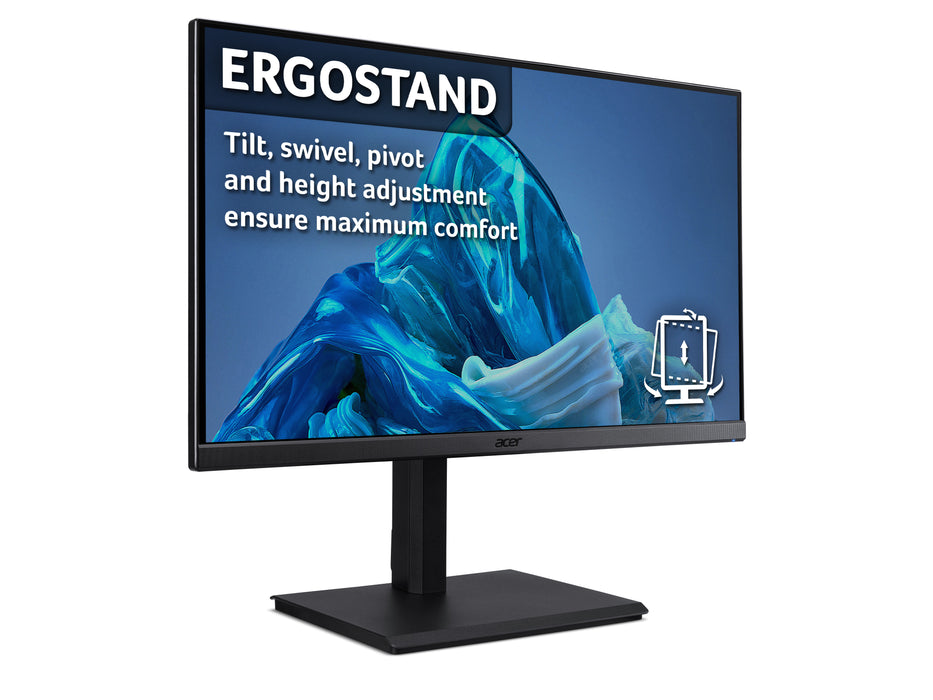 Acer B7 Vero B227QHbmiprxv Monitor, Full HD (1920x1080), 100Hz Refresh rate, 4Ms Response Time, Zero Frame Bezel, HDMI/DP/VGA, 54.6 cm (21.5"), 1920 x 1080 pixels, Full HD, LED, 4 ms, Black