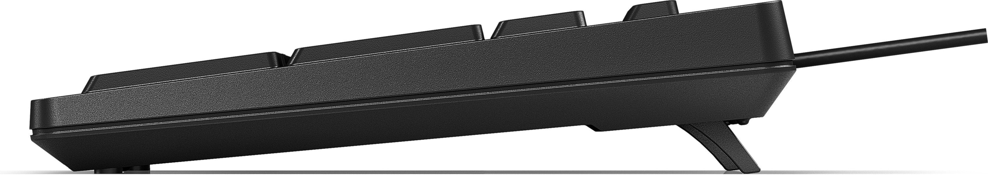 HP 125 Wired Keyboard, Full-size (100%), USB, Membrane, Black