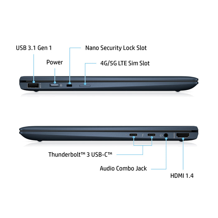 HP Elite Dragonfly G2, Intel® Core™ i7, 33.8 cm (13.3"), 1920 x 1080 pixels, 16 GB, 512 GB, Windows 10 Pro