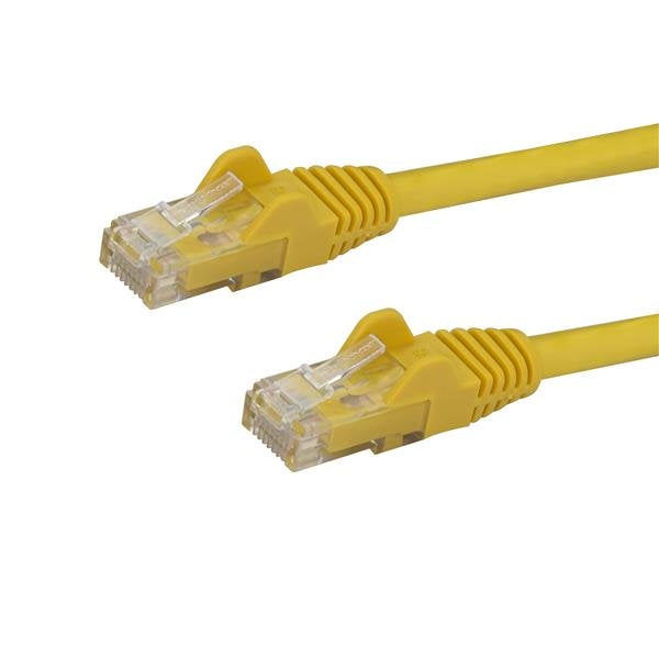 StarTech.com 2m CAT6 Ethernet Cable - Yellow CAT 6 Gigabit Ethernet Wire -250MHz 100W PoE RJ45 UTP Network/Patch Cord Snagless w/Strain Relief Individually Tested, 2 m, Cat6, U/UTP (UTP), RJ-45, RJ-45, Yellow