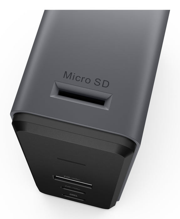 Lenovo X9 Charging GaN Dock, Wired, USB 3.2 Gen 2 (3.1 Gen 2) Type-C, 60 W, Grey, MicroSD (TransFlash), 3840 x 2160 pixels