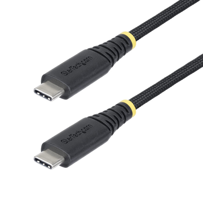 StarTech.com 3ft (1m) USB-C Charging Cable, Durable and Ultra-Flexible, 240W (5A) PD EPR, USB 2.0 Laptop Charger Cable, USB-IF Certified, Rugged USB-C Charging Cord, 1 m, USB C, USB C, USB 2.0, 0.48 Gbit/s, Black