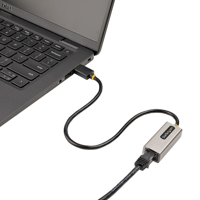 StarTech.com USB 3.0 to Gigabit Ethernet Network Adapter, 10/100/1000 Mbps, USB to RJ45, USB 3.0 to LAN Adapter, USB 3.0 Ethernet Adapter (GbE), 11in Attached Cable, Driverless Install, Wired, USB, Ethernet, 5000 Mbit/s, Grey