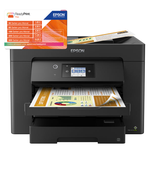 Epson WorkForce WF-7830DTWF, Inkjet, Colour printing, 4800 x 2400 DPI, A3, Direct printing, Black