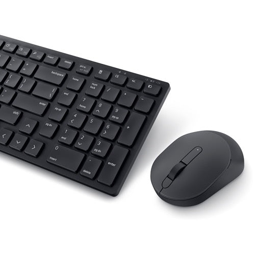DELL Pro Compact Silent Keyboard and Mouse - KM555 - UK (QWERTY), Wireless, RF Wireless + Bluetooth, Plunger key switch, QWERTY, Black, Mouse included