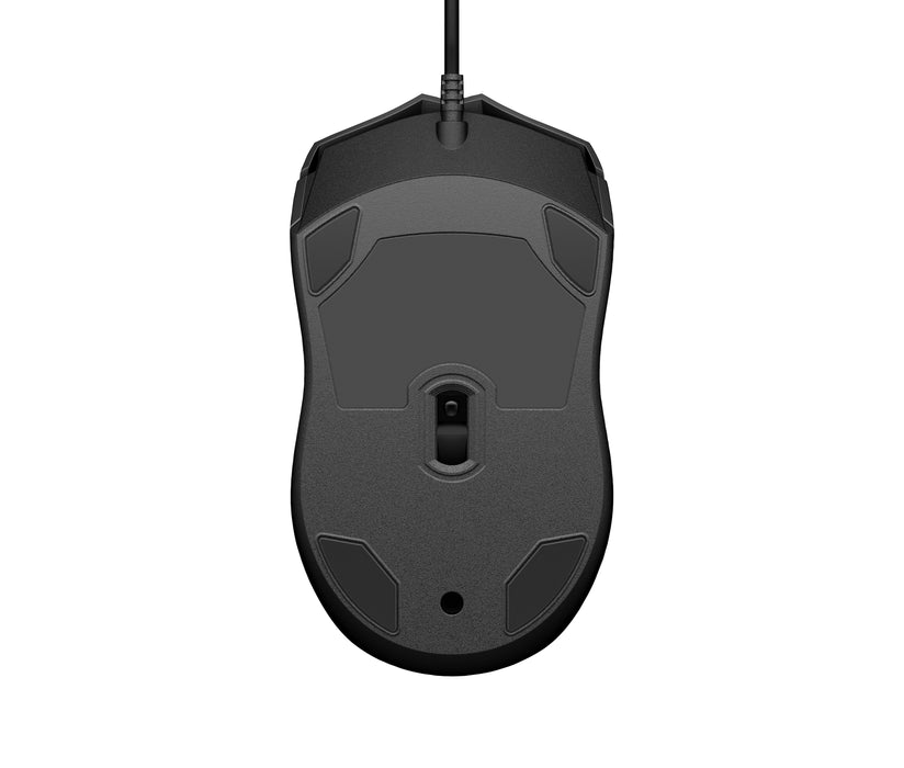 HP Wired Mouse 105, Ambidextrous, Optical, USB Type-A, 1600 DPI, Black