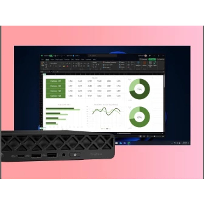 HP ProDesk 4 Mini G1i AI, Intel Core Ultra 7, 265T, 24 GB, DDR5-SDRAM, 512 GB, Windows 11 Pro