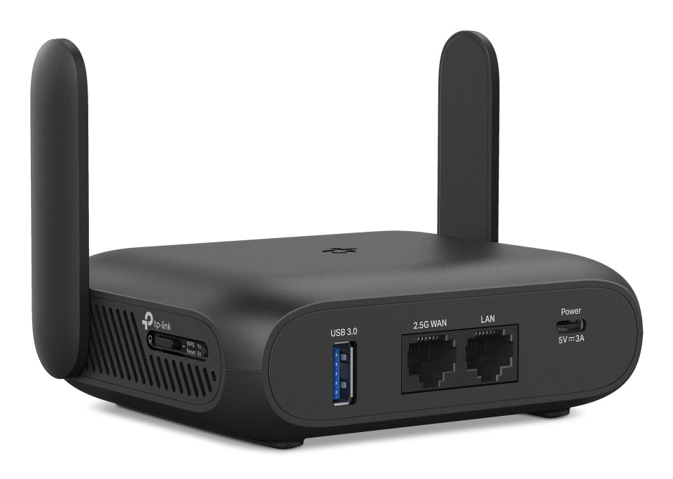 TP-Link BE3600 Wi-Fi 7, Wi-Fi 7 (802.11be), Dual-band (2.4 GHz / 5 GHz), Ethernet LAN, Black, Portable router