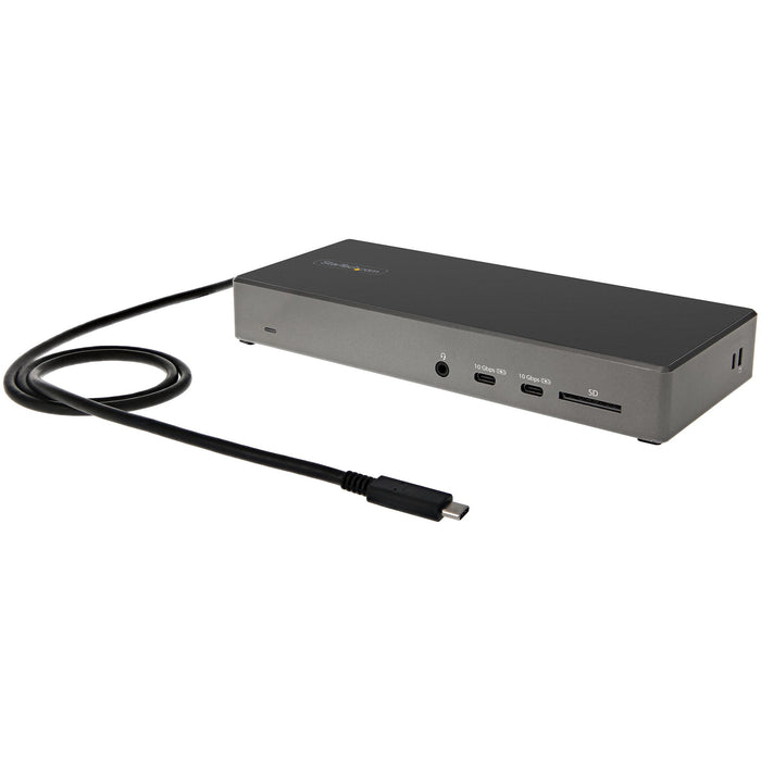 StarTech USB C Dock - Triple 4K Monitor USB Type-C Docking Station - 100W Power Delivery - DP 1.4 Alt Mode & DSC, 2x DisplayPort 1.4/HDMI 2.0 - 6xUSB (2x 10Gbps) - Windows/Chrome (DK31C2DHSPDUE)