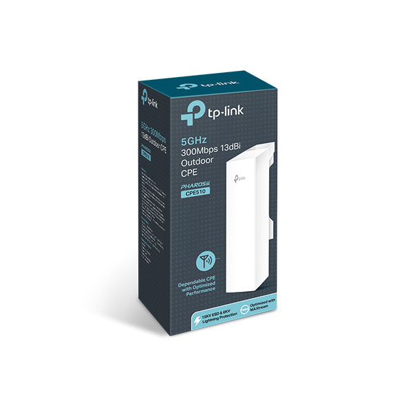 TP-Link CPE510, 300 Mbit/s, 64-bit WEP, 128-bit WEP, 152-bit WEP, TKIP, WPA, WPA-PSK, WPA2, WPA2-PSK, 10,100 Mbit/s