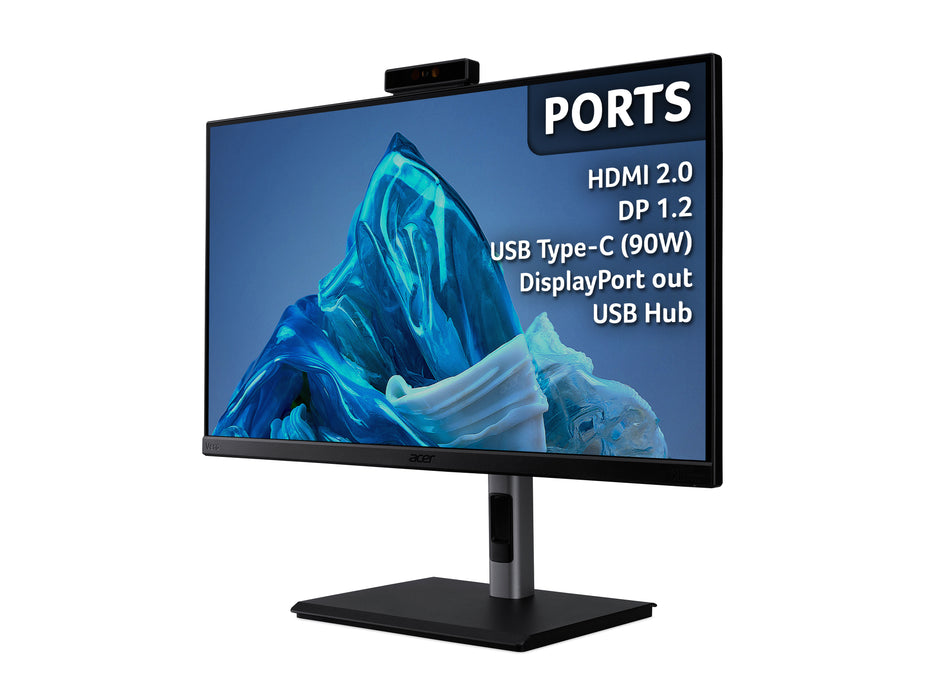 Acer Vero B7 Vero B247YD3 - 24" Full HD, 100Hz Refresh, 4ms Response, HDR10, ZeroFrame Computer Monitor, 60.5 cm (23.8"), 1920 x 1080 pixels, Full HD, LCD, 4 ms, Black