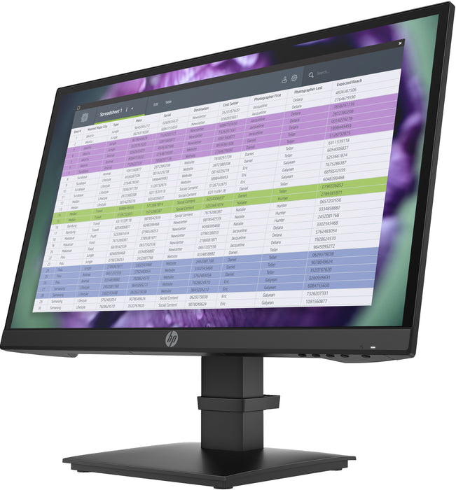 HP P22 G4 22 FHD Monitor, 54.6 cm (21.5"), 1920 x 1080 pixels, Full HD, 5 ms, Black