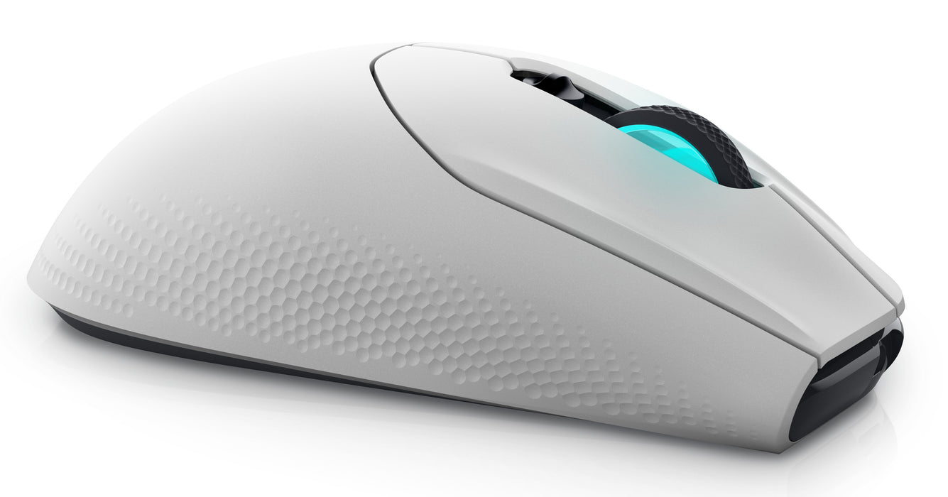 Alienware AW620M, Right-hand, Optical, RF Wireless + USB Type-C, 26000 DPI, White