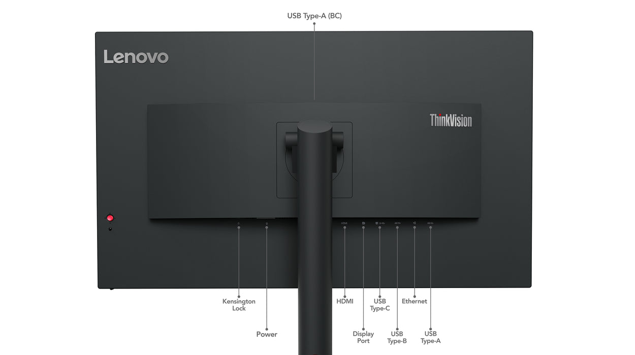 Lenovo ThinkVision T32p-30, 80 cm (31.5"), 3840 x 2160 pixels, 4K Ultra HD, LED, 6 ms, Black