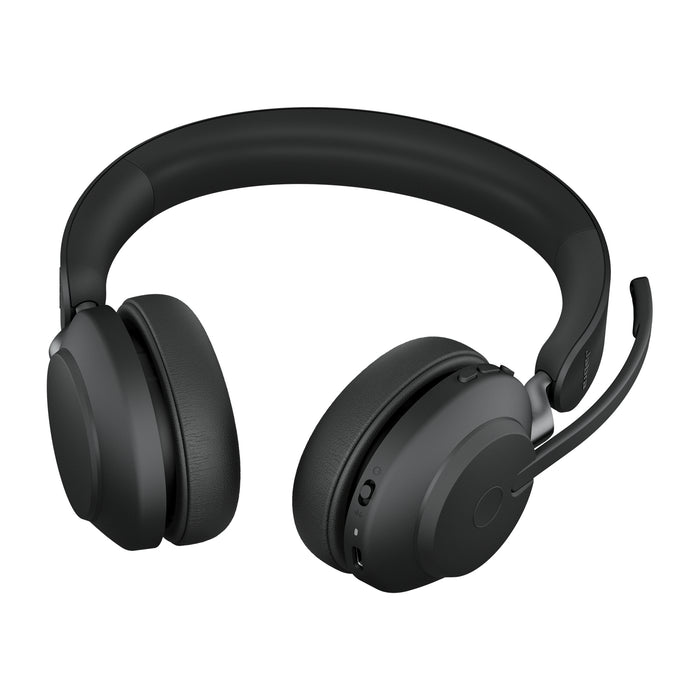 Jabra Evolve2 65 USB-A Black UC Stereo, Wireless, Office/Call center, 20 - 20000 Hz, 176.4 g, Headset, Black