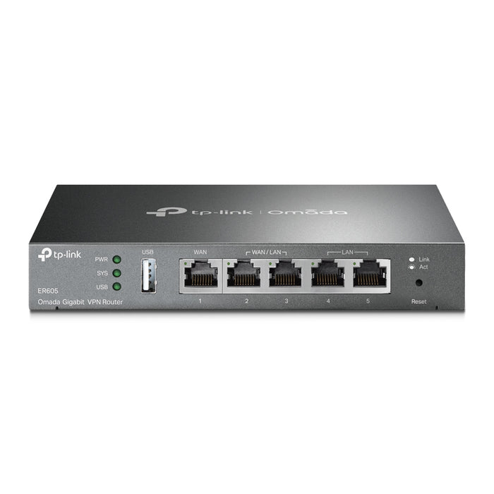 TP-Link Omada Gigabit VPN Router, Ethernet WAN, Gigabit Ethernet, Black
