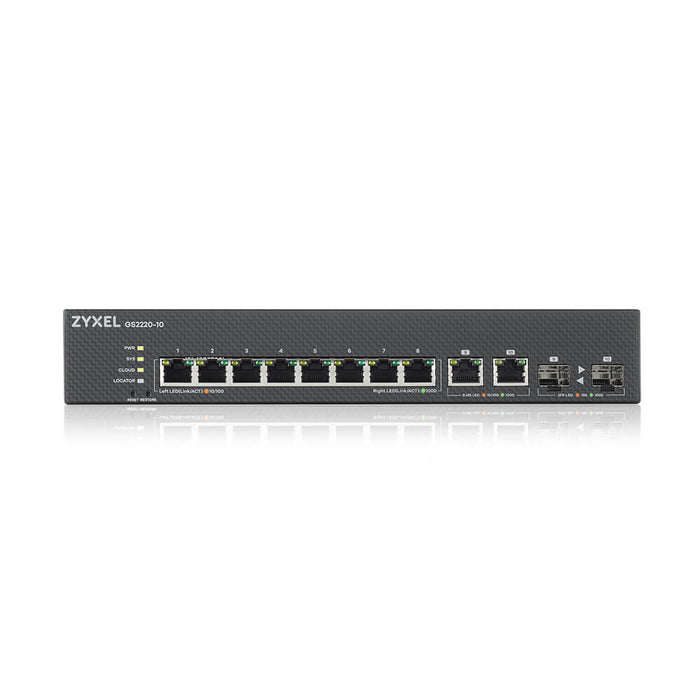 Zyxel GS2220-10, Managed, L2, Gigabit Ethernet (10/100/1000), Rack mounting