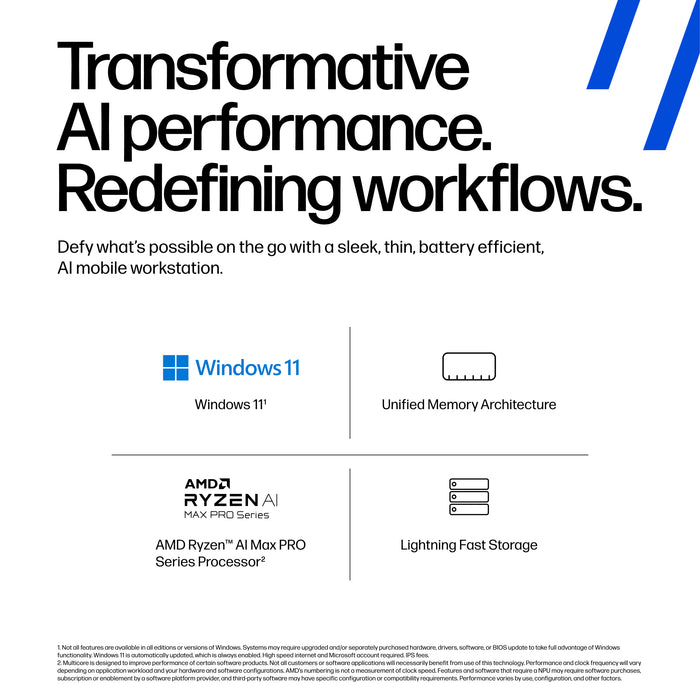HP ZBook Ultra G1a, AMD Ryzen AI Max PRO, 3.2 GHz, 35.6 cm (14"), 1920 x 1200 pixels, 32 GB, 1 TB
