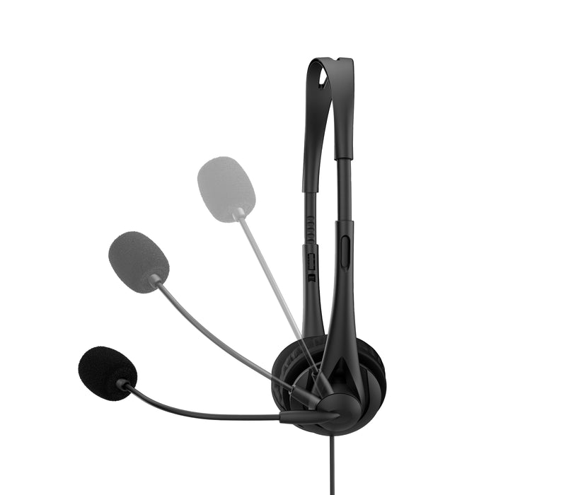 HP Stereo USB Headset G2, Wired, Office/Call center, 90 g, Headset, Black
