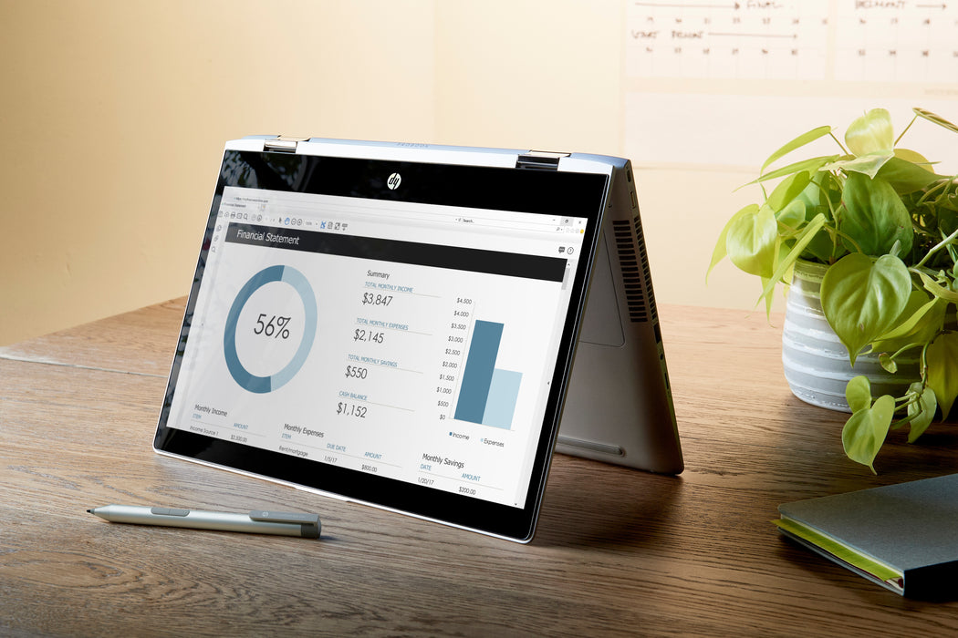HP ProBook x360 440 G1, Intel® Core™ i3, 2.2 GHz, 35.6 cm (14"), 1920 x 1080 pixels, 4 GB, 512 GB