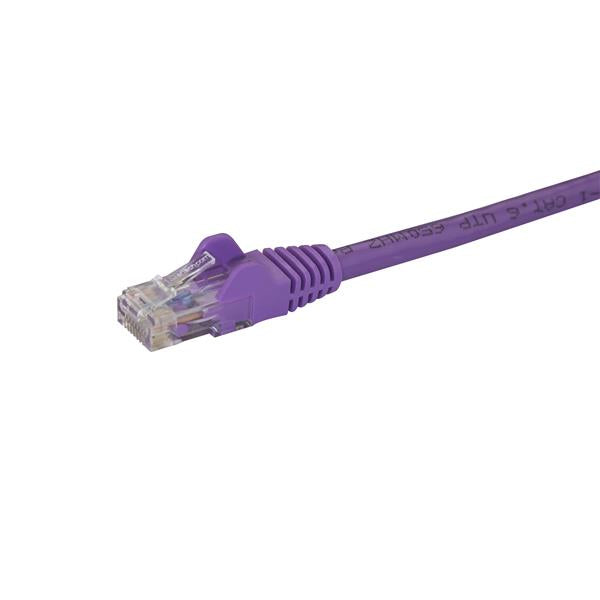 StarTech.com 5m CAT6 Ethernet Cable - Purple CAT 6 Gigabit Ethernet Wire -250MHz 100W PoE RJ45 UTP Network/Patch Cord Snagless w/Strain Relief Individually Tested, 5 m, Cat6, U/UTP (UTP), RJ-45, RJ-45, Purple