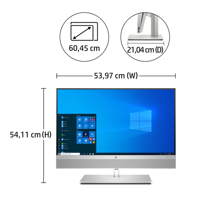 HP EliteOne 800 G6, 60.5 cm (23.8"), Full HD, Intel® Core™ i5, 8 GB, 256 GB, Windows 11 Pro