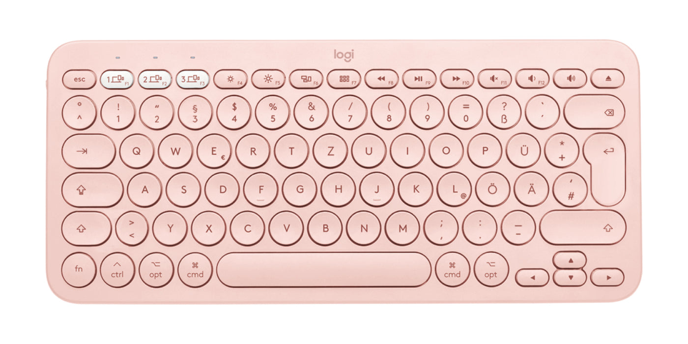 Logitech K380 for Mac Multi-Device Bluetooth Keyboard, Mini, Wireless, Bluetooth, QWERTY, Pink