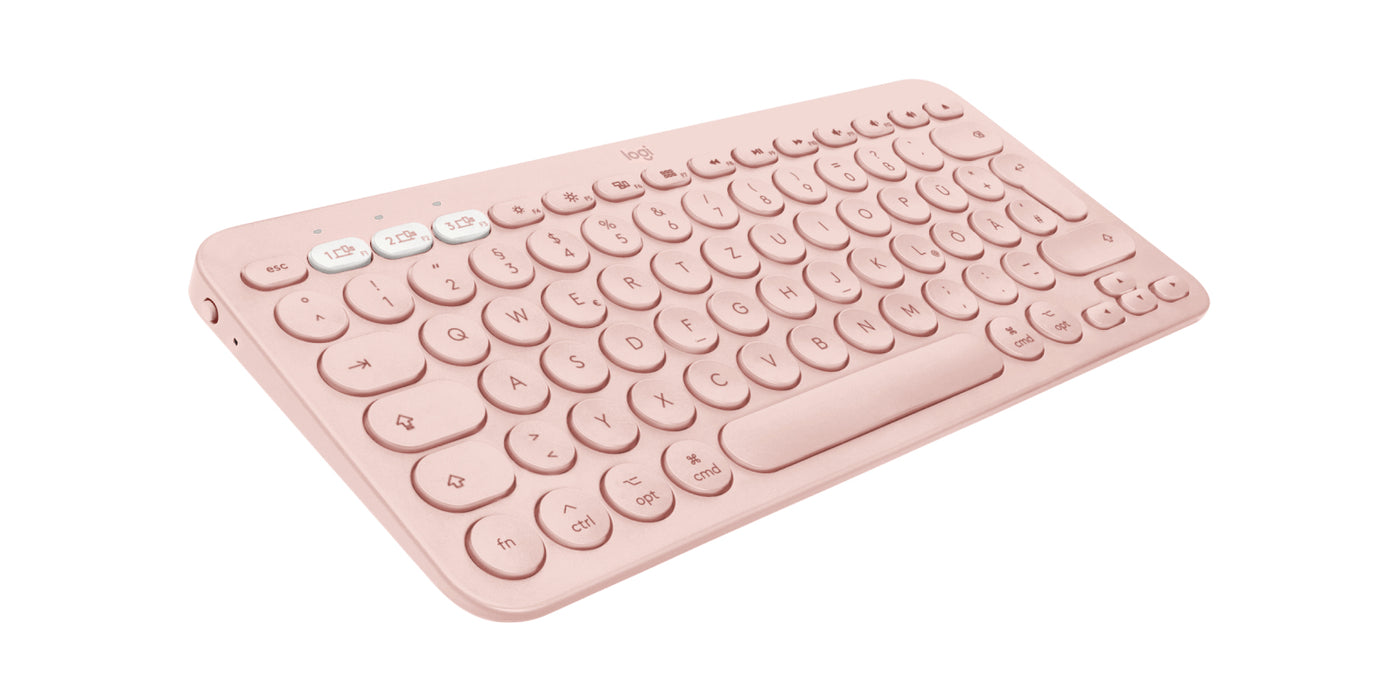 Logitech K380 for Mac Multi-Device Bluetooth Keyboard, Mini, Wireless, Bluetooth, QWERTY, Pink