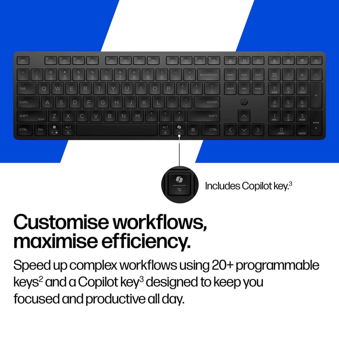 HP 495K Multi-Device Dual-Mode Keyboard, Black