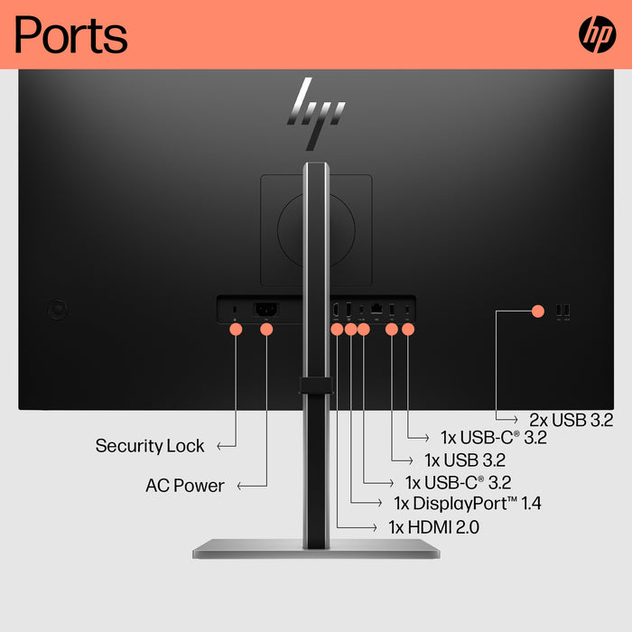 HP E32k G5 4K USB-C Monitor, 80 cm (31.5"), 4K Ultra HD, LCD, 5 ms