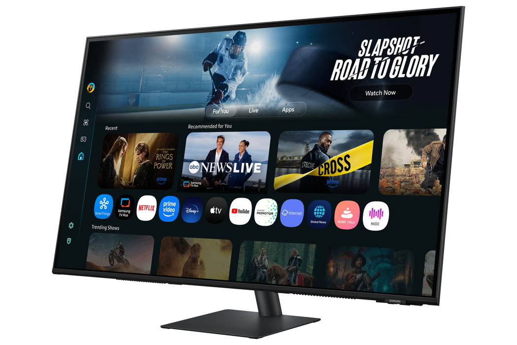 Samsung 43" Smart Monitor M70F UHD, 109.2 cm (43"), 3840 x 2160 pixels, 4K Ultra HD, LCD, 4 ms, Black