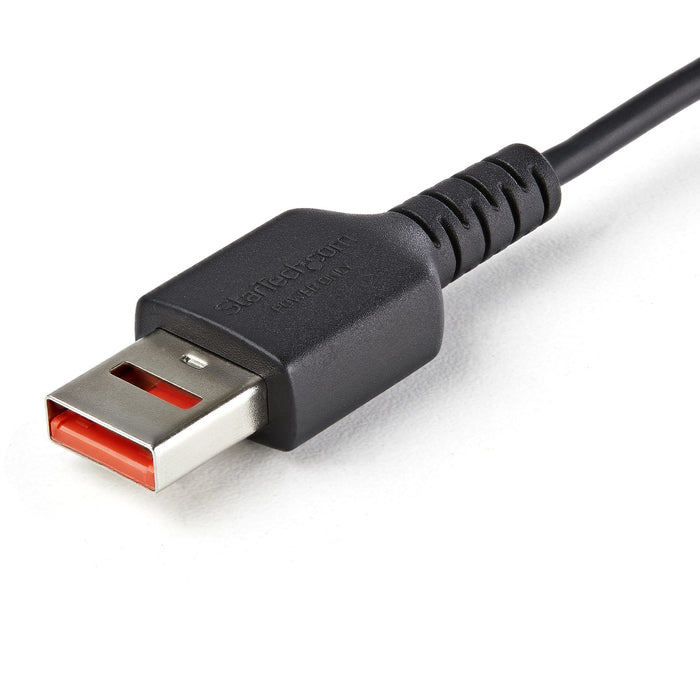 StarTech.com 3ft (1m) Secure Charging Cable – USB-A to USB-C Data Blocker Charge-Only Cable – No-Data Power-Only Charger Cable for Phone/Tablet – Data Blocking USB Protector Adapter Cable, 1 m, USB A, USB C, USB 2.0, 0.48 Gbit/s, Black