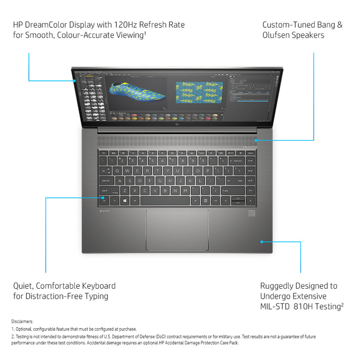 HP ZBook Studio 15.6 G8, Intel® Core™ i7, 39.6 cm (15.6"), 1920 x 1080 pixels, 16 GB, 512 GB, Windows 10 Pro