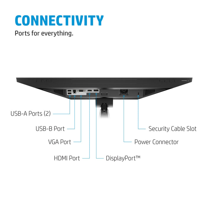 HP E24mv G4 FHD Conferencing Monitor, 60.5 cm (23.8"), 1920 x 1080 pixels, Full HD, LCD, 5 ms, Black, Silver