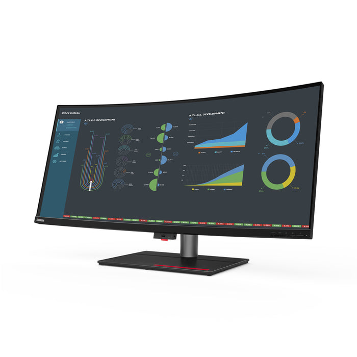 Lenovo ThinkVision P40w-20, 100.8 cm (39.7"), 5120 x 2160 pixels, 5K Ultra HD, LED, 6 ms, Black