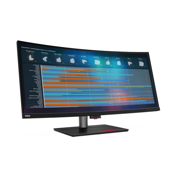 Lenovo ThinkVision P40w-20, 100.8 cm (39.7"), 5120 x 2160 pixels, 5K Ultra HD, LED, 6 ms, Black