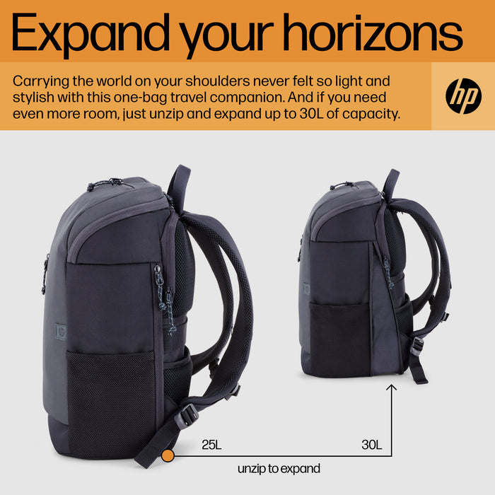 HP Travel 25 Liter 15.6 Iron Grey Laptop Backpack, Backpack, 39.6 cm (15.6"), 860 g