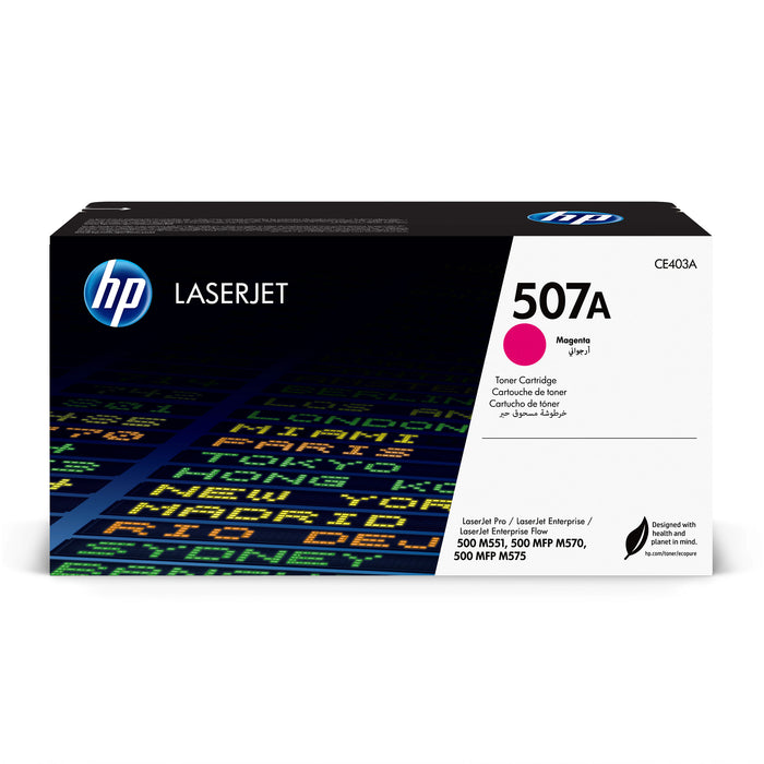 HP 507A Magenta Original LaserJet Toner Cartridge, 6000 pages, Magenta, 1 pc(s)