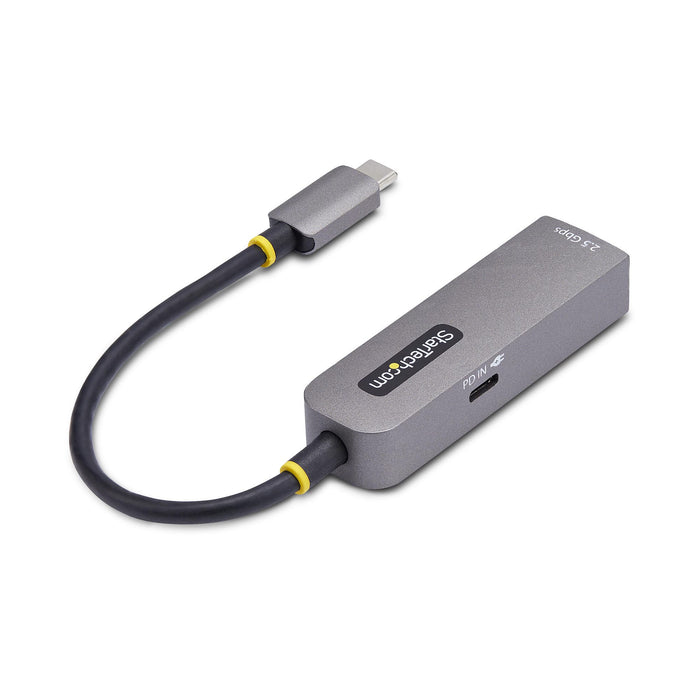 StarTech.com 2.5GbE USB-C to Ethernet Adapter, 100W PD Pass-Through, NBASE-T NIC, USB 3.0 Type-C 2.5/1G Multi Speed Network, Thunderbolt Compatible, Windows & Mac, Wired, USB Type-C, Ethernet, 5000 Mbit/s, Grey